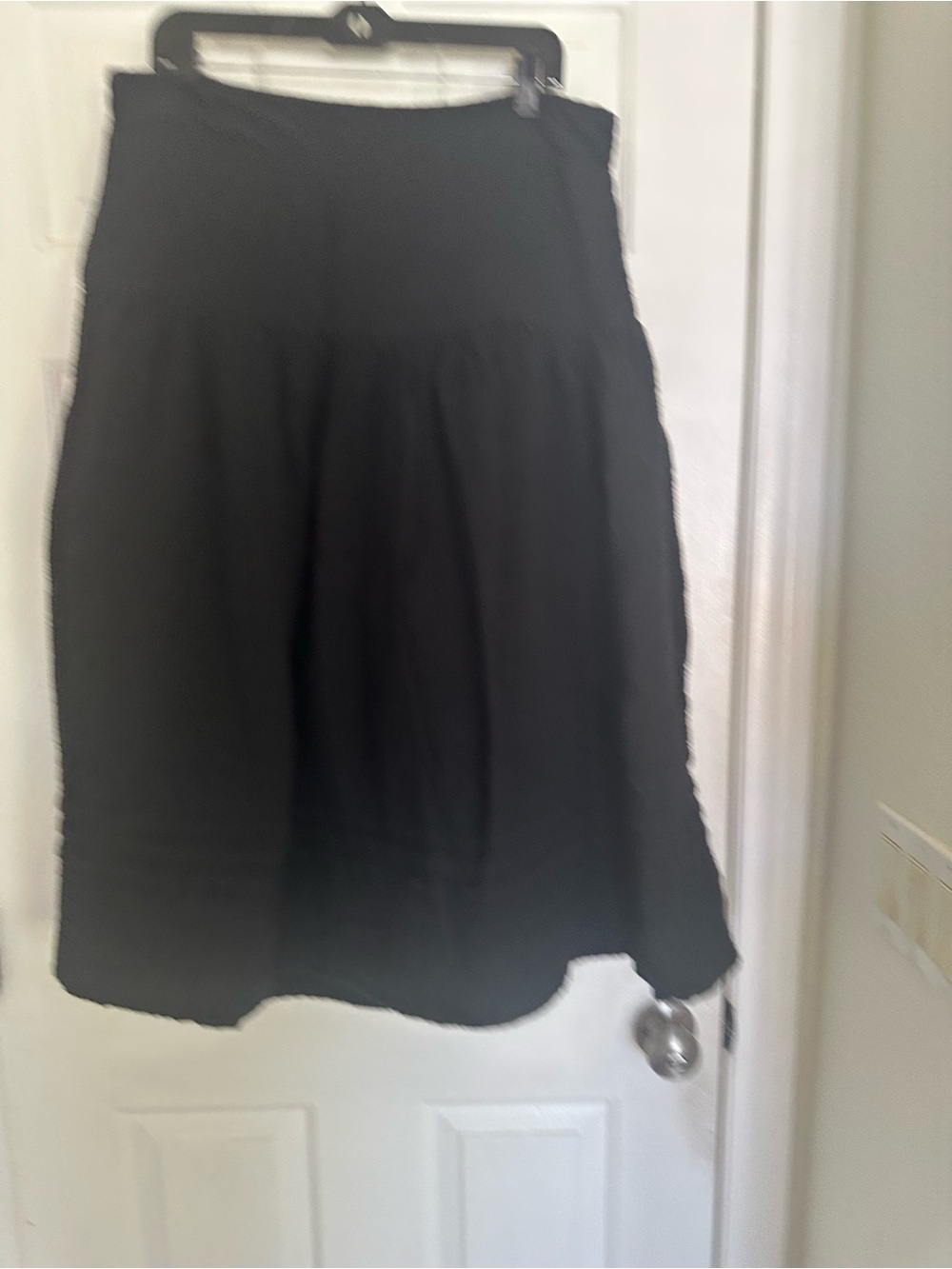 Women's Black A-Line Midi Skirt by ON 34th